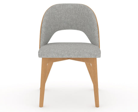 Canadel Downtown Ply Dining Chair in Caramel Washed, 7C Fabric, front view
