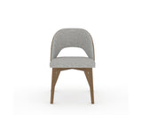 Canadel Downtown Ply Dining Chair in Pecan Washed, 7C Fabric, front view