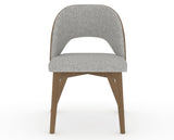 Canadel Downtown Ply Dining Chair in Pecan Washed, 7C Fabric, front view