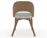 Canadel Downtown Ply Dining Chair in Pecan Washed, 7C Fabric, back view