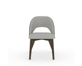 Canadel Downtown Ply Dining Chair in Hazelnut Washed, 7C Fabric, front view