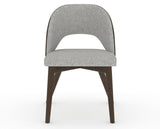 Canadel Downtown Ply Dining Chair in Hazelnut Washed, 7C Fabric, front view