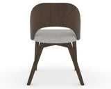 Canadel Downtown Ply Dining Chair in Hazelnut Washed, 7C Fabric, back view