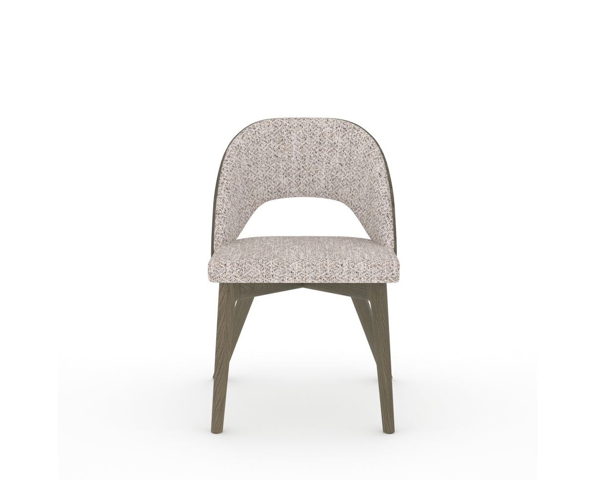 Canadel Downtown Ply Dining Chair in Shadow, FP Crypton®, front view