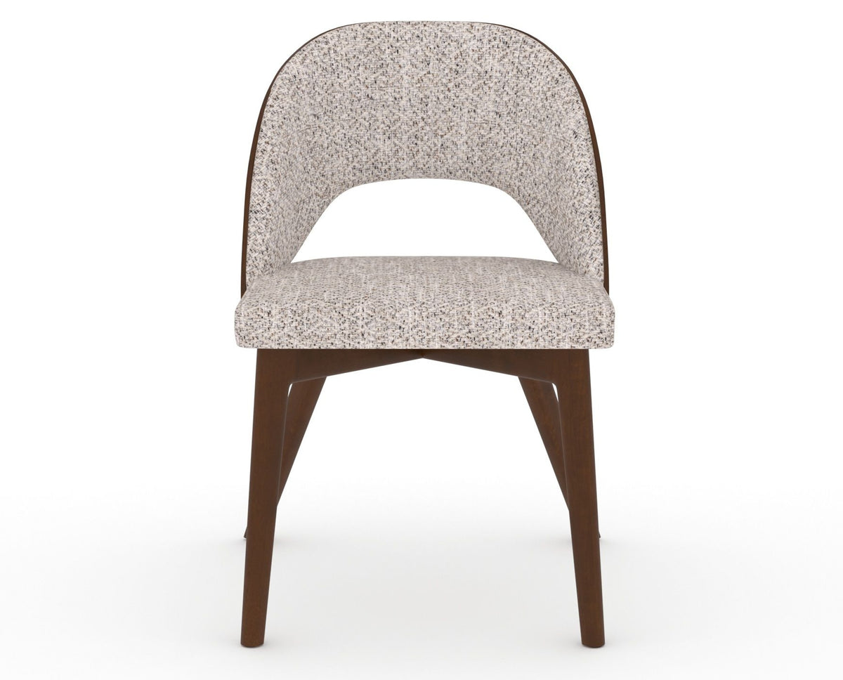 Canadel Downtown Ply Dining Chair in Cognac Washed, FP Crypton®, front view