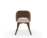 Canadel Downtown Ply Dining Chair in Cognac Washed, FP Crypton®, back view