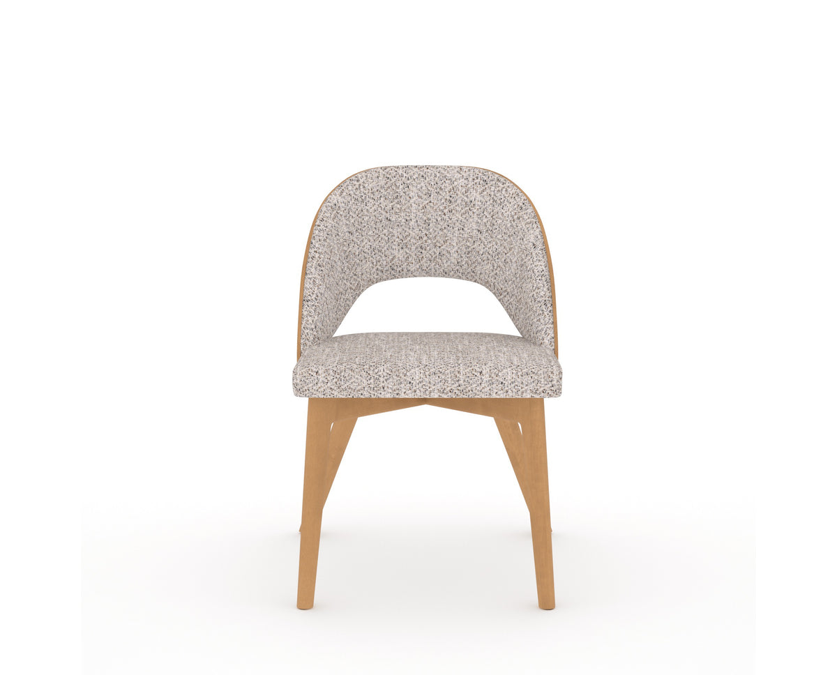 Canadel Downtown Ply Dining Chair in Caramel Washed, FP Crypton®, front view