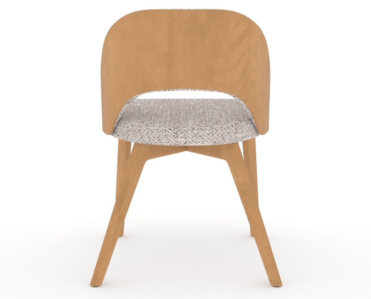Canadel Downtown Ply Dining Chair in Caramel Washed, FP Crypton®, back view