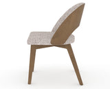 Canadel Downtown Ply Dining Chair in Pecan Washed, FP Crypton®, side view