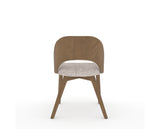 Canadel Downtown Ply Dining Chair in Pecan Washed, FP Crypton®, back view