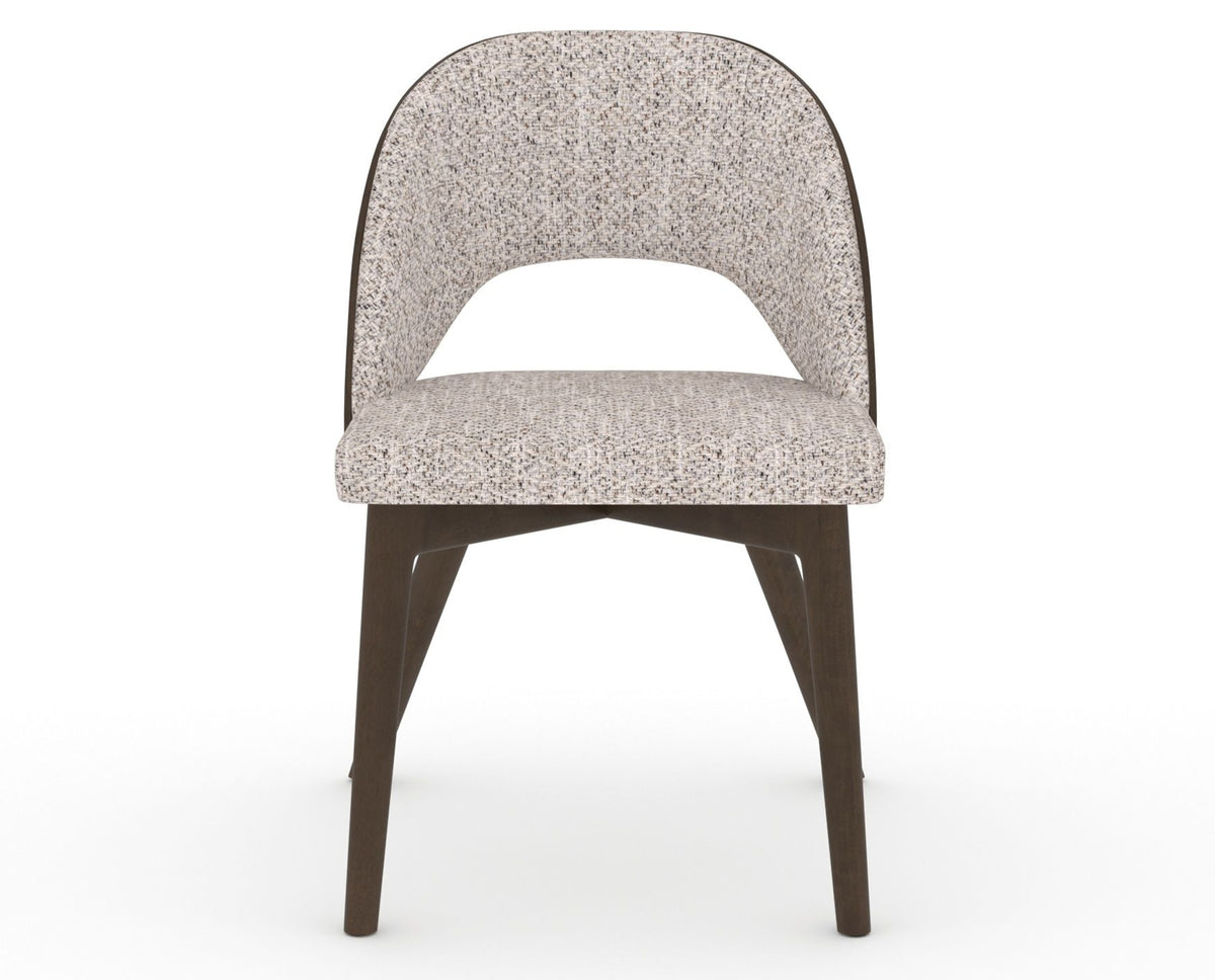 Canadel Downtown Ply Dining Chair in Hazelnut Washed, FP Crypton®, front view
