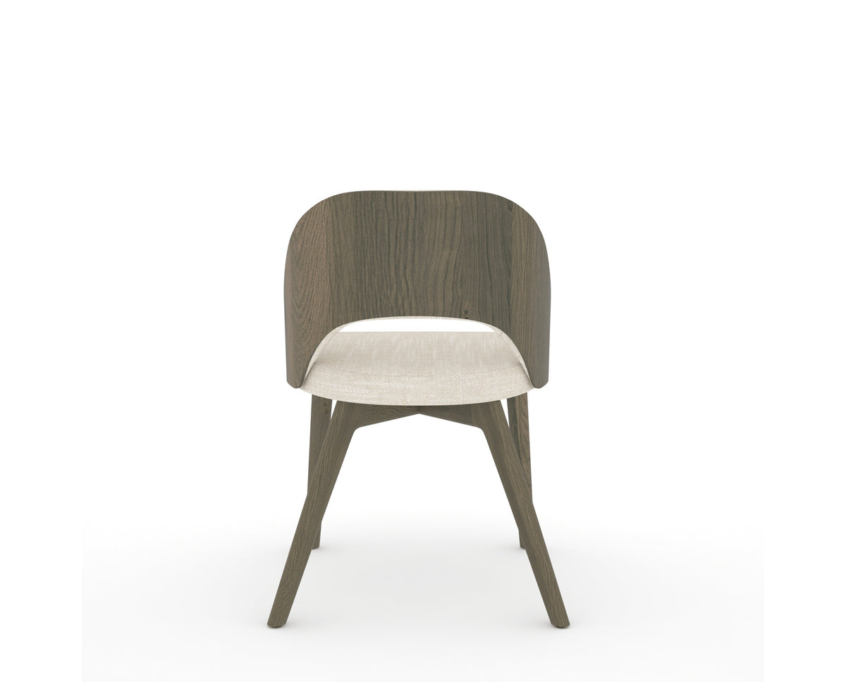 Canadel Downtown Ply Dining Chair in Shadow, FT InsideOut®, back view