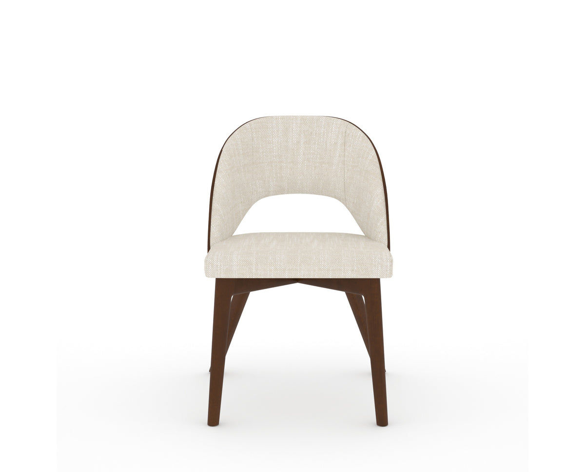 Canadel Downtown Ply Dining Chair in Cognac Washed, FT InsideOut®, front view