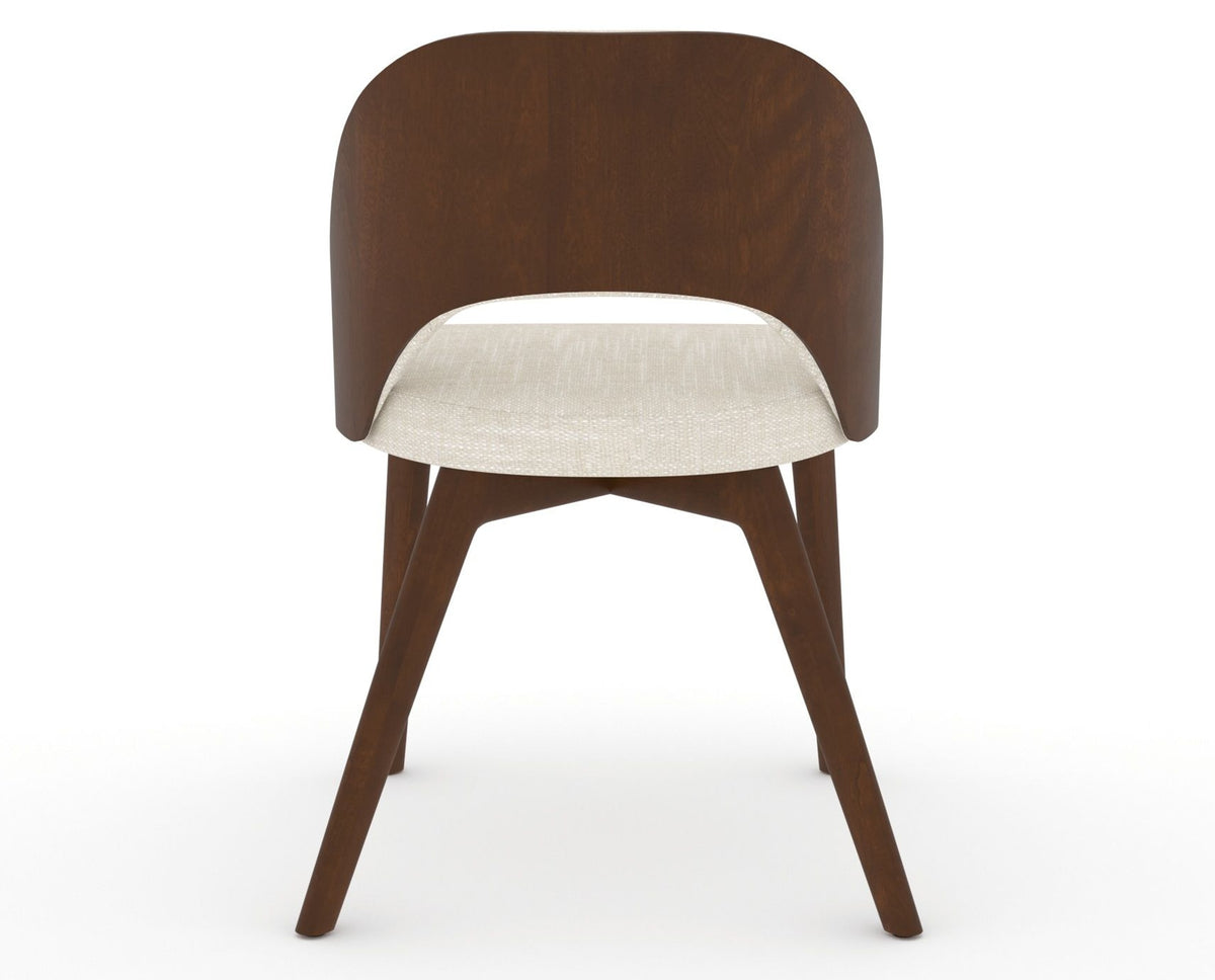 Canadel Downtown Ply Dining Chair in Cognac Washed, FT InsideOut®, back view