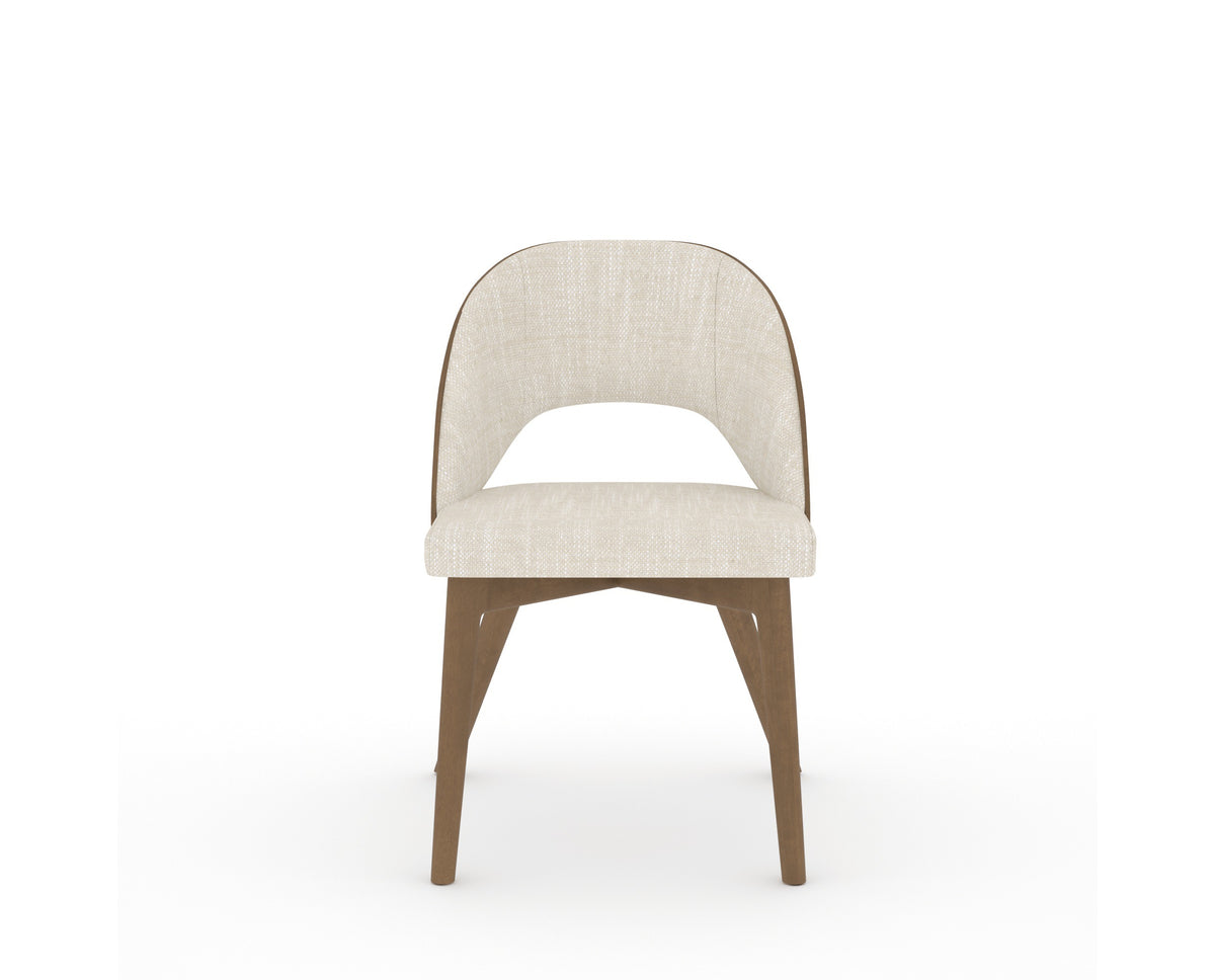 Canadel Downtown Ply Dining Chair in Pecan Washed, FT InsideOut®, front view