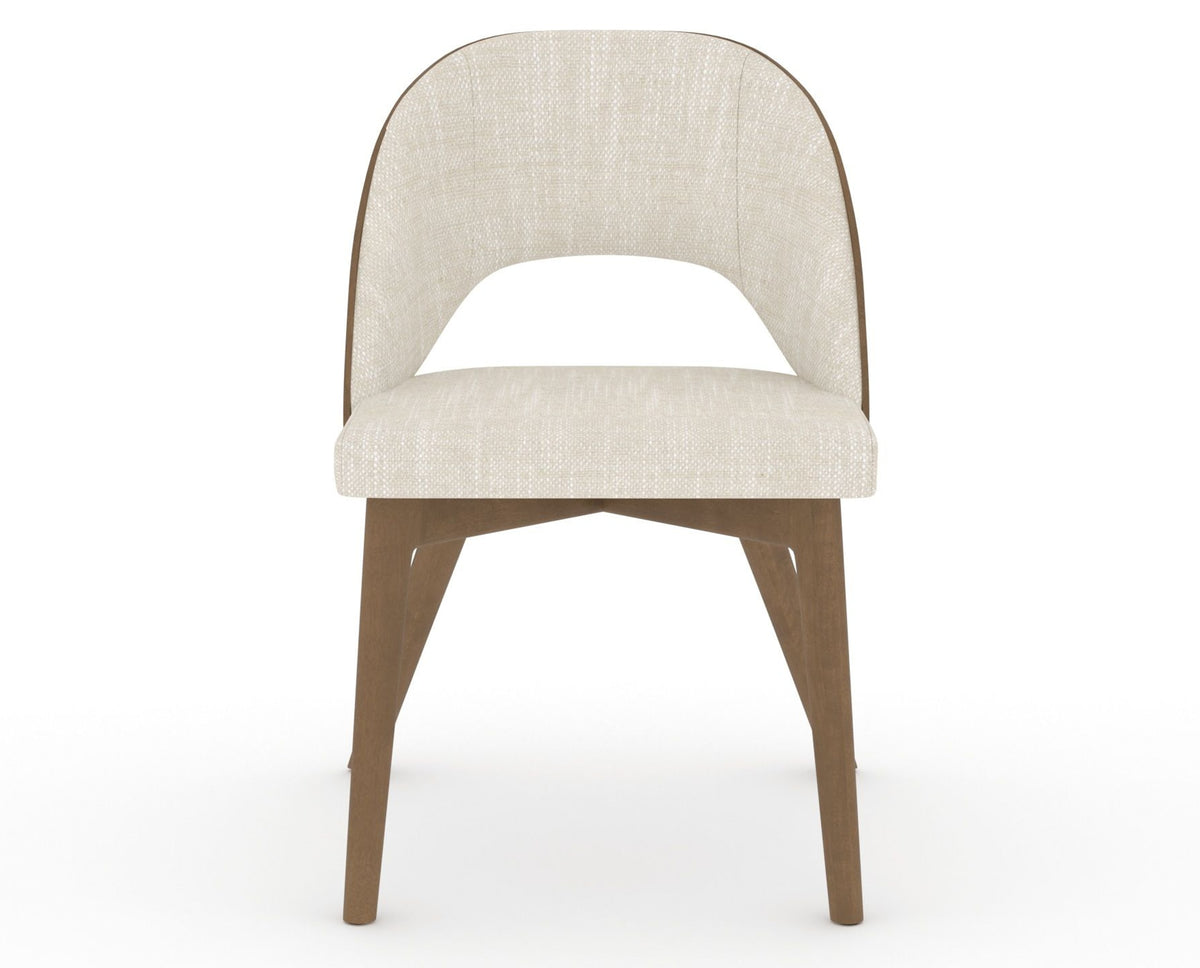 Canadel Downtown Ply Dining Chair in Pecan Washed, FT InsideOut®, front view