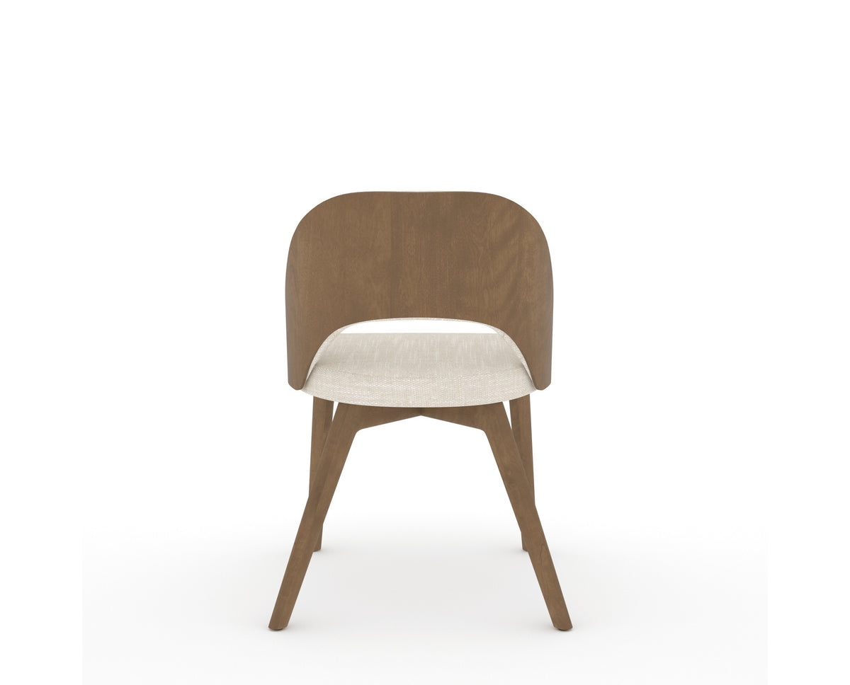 Canadel Downtown Ply Dining Chair in Pecan Washed, FT InsideOut®, back view