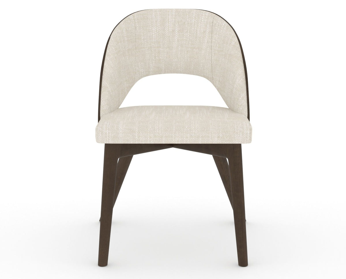 Canadel Downtown Ply Dining Chair in Hazelnut Washed, FT InsideOut®, front view