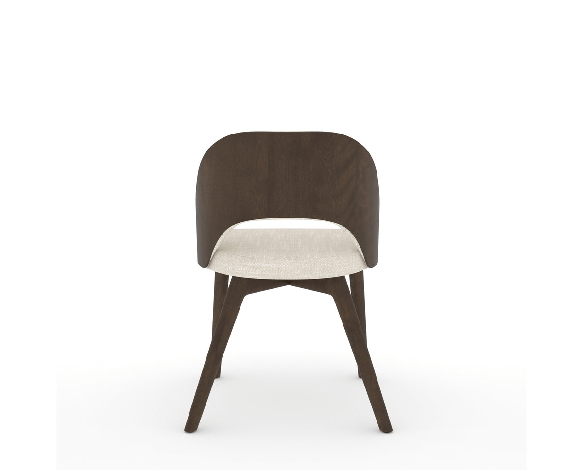 Canadel Downtown Ply Dining Chair in Hazelnut Washed, FT InsideOut®, back view