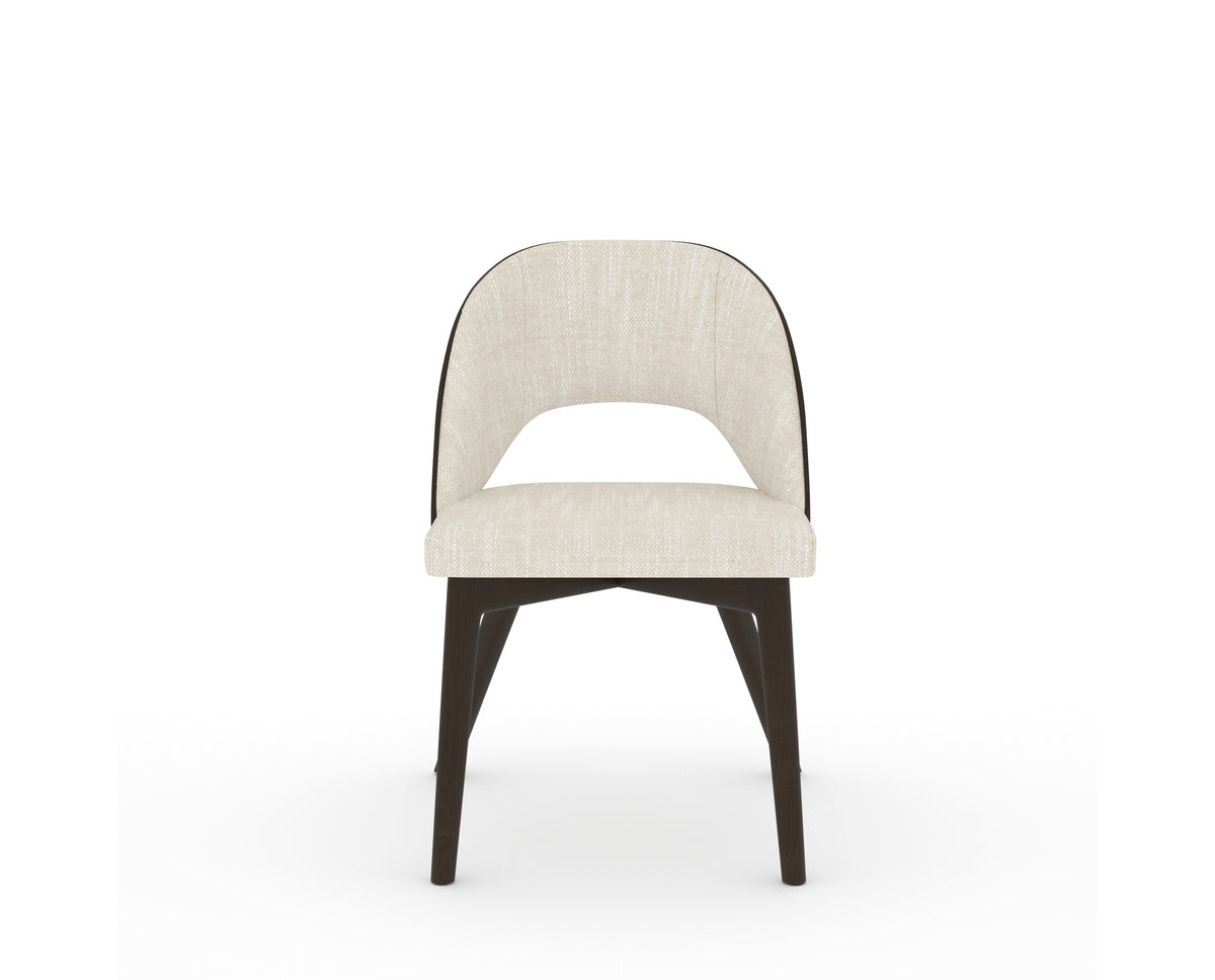 Canadel Downtown Ply Dining Chair in Davy's Grey, FT InsideOut®, front view