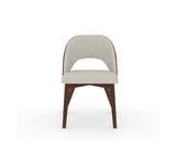 Canadel Downtown Ply Dining Chair in Cognac Washed, TB Fabric, front view
