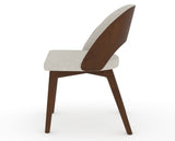 Canadel Downtown Ply Dining Chair in Cognac Washed, TB Fabric, side view