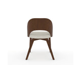 Canadel Downtown Ply Dining Chair in Cognac Washed, TB Fabric, back view
