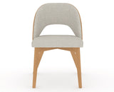 Canadel Downtown Ply Dining Chair in Caramel Washed, TB Fabric, front view