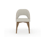 Canadel Downtown Ply Dining Chair in Pecan Washed, TB Fabric, front view