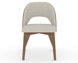 Canadel Downtown Ply Dining Chair in Pecan Washed, TB Fabric, front view