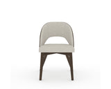 Canadel Downtown Ply Dining Chair in Hazelnut Washed, TB Fabric, front view