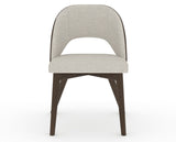 Canadel Downtown Ply Dining Chair in Hazelnut Washed, TB Fabric, front view