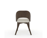 Canadel Downtown Ply Dining Chair in Hazelnut Washed, TB Fabric, back view