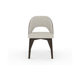 Canadel Downtown Ply Dining Chair in Davy's Grey, TB Fabric, front view