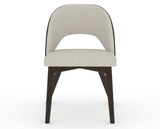 Canadel Downtown Ply Dining Chair in Davy's Grey, TB Fabric, front view