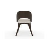 Canadel Downtown Ply Dining Chair in Davy's Grey, TB Fabric, back view