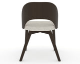 Canadel Downtown Ply Dining Chair in Davy's Grey, TB Fabric, back view