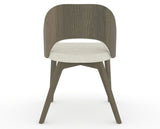 Canadel Downtown Ply Dining Chair in Shadow, TW Fabric, back view