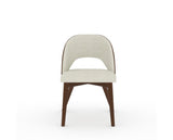 Canadel Downtown Ply Dining Chair in Cognac Washed, TW Fabric, front view
