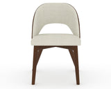 Canadel Downtown Ply Dining Chair in Cognac Washed, TW Fabric, front view