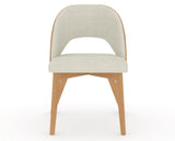 Canadel Downtown Ply Dining Chair in Caramel Washed, TW Fabric, front view