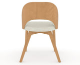 Canadel Downtown Ply Dining Chair in Caramel Washed, TW Fabric, back view