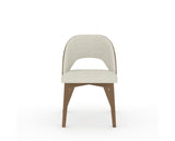 Canadel Downtown Ply Dining Chair in Pecan Washed, TW Fabric, front view