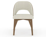 Canadel Downtown Ply Dining Chair in Pecan Washed, TW Fabric, front view