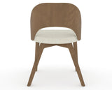 Canadel Downtown Ply Dining Chair in Pecan Washed, TW Fabric, back view