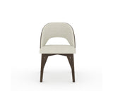 Canadel Downtown Ply Dining Chair in Hazelnut Washed, TW Fabric, front view