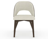 Canadel Downtown Ply Dining Chair in Hazelnut Washed, TW Fabric, front view