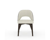 Canadel Downtown Ply Dining Chair in Davy's Grey, TW Fabric, front view