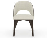 Canadel Downtown Ply Dining Chair in Davy's Grey, TW Fabric, front view