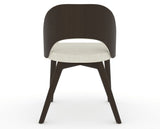 Canadel Downtown Ply Dining Chair in Davy's Grey, TW Fabric, back view